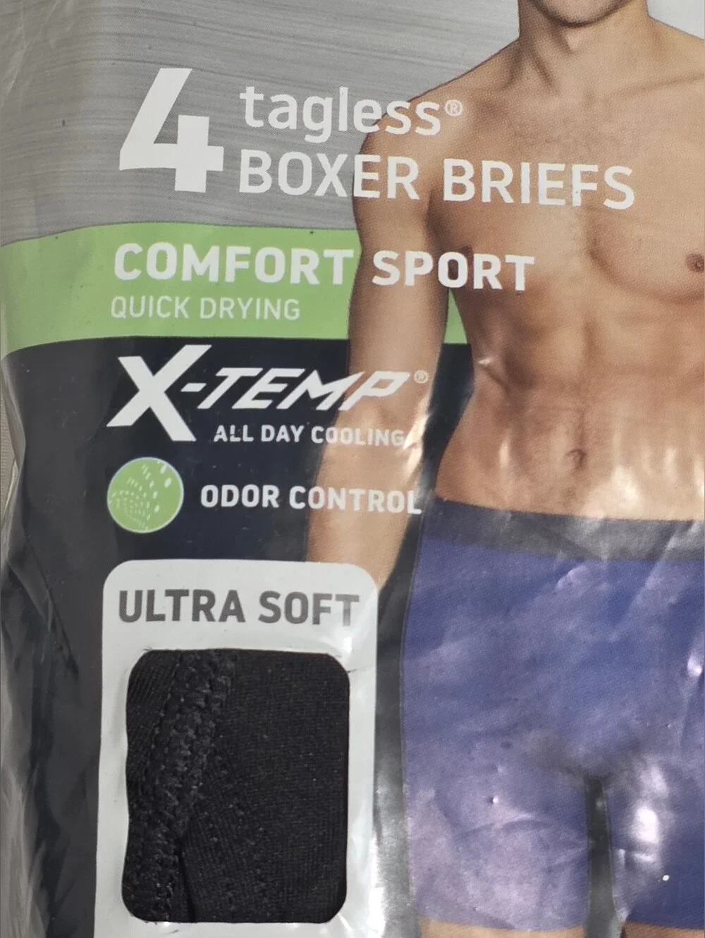 Hanes Comfort Sport Mens Size Medium Tagless X-Temp Boxer Briefs